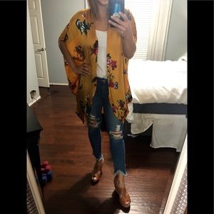 SOLD time and tru floral kimono